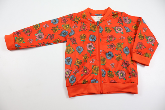 Blommig kofta från Minimarket - Storlek 74/80 - Orange