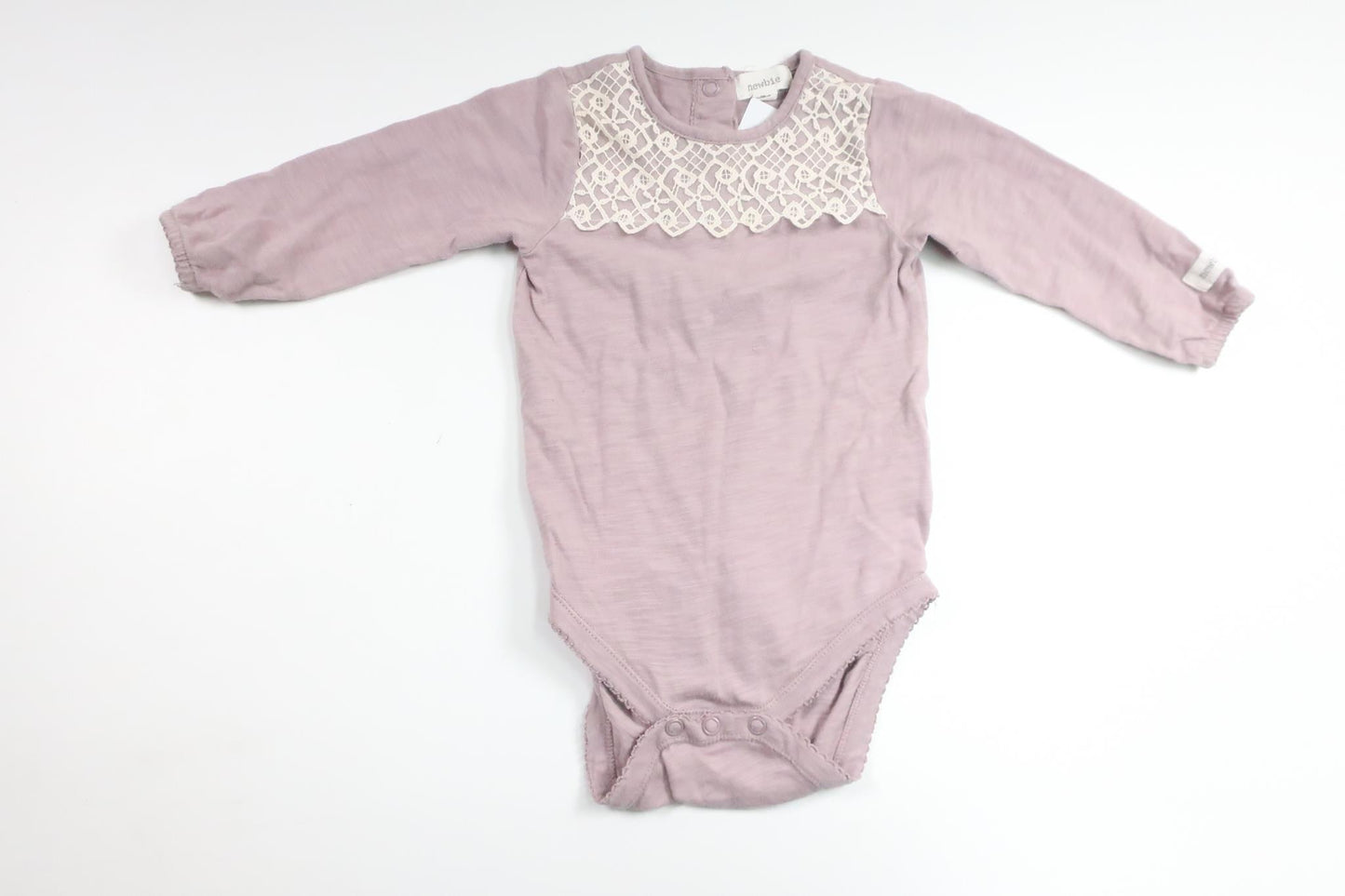 Bodysuit fra Newbie - Størrelse 74 - Lilla
