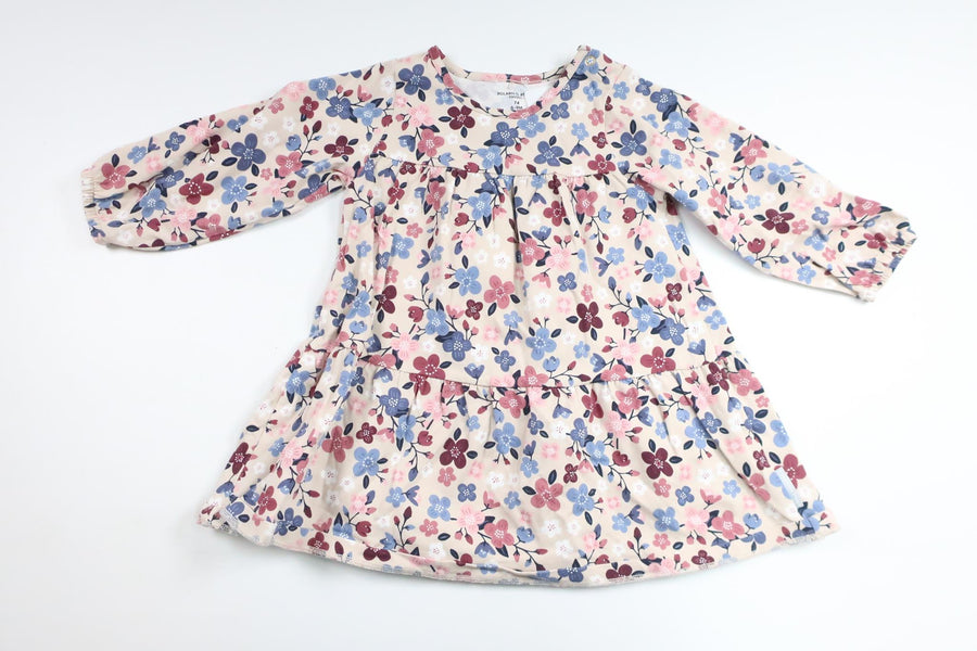 Blomsterkjole fra Polarn o. Pyret - Størrelse 74 - Beige