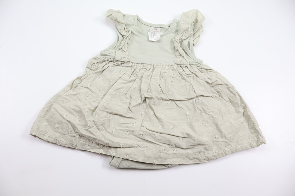 Kjole med indbygget body fra H&M - Størrelse 62 - Grøn
