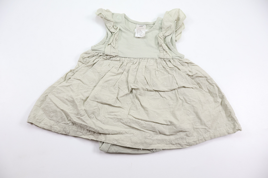 Kjole med indbygget body fra H&M - Størrelse 62 - Grøn