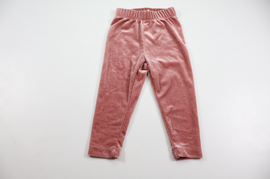 Byxor i velour från Uniq Baby - Storlek 74 - Rosa