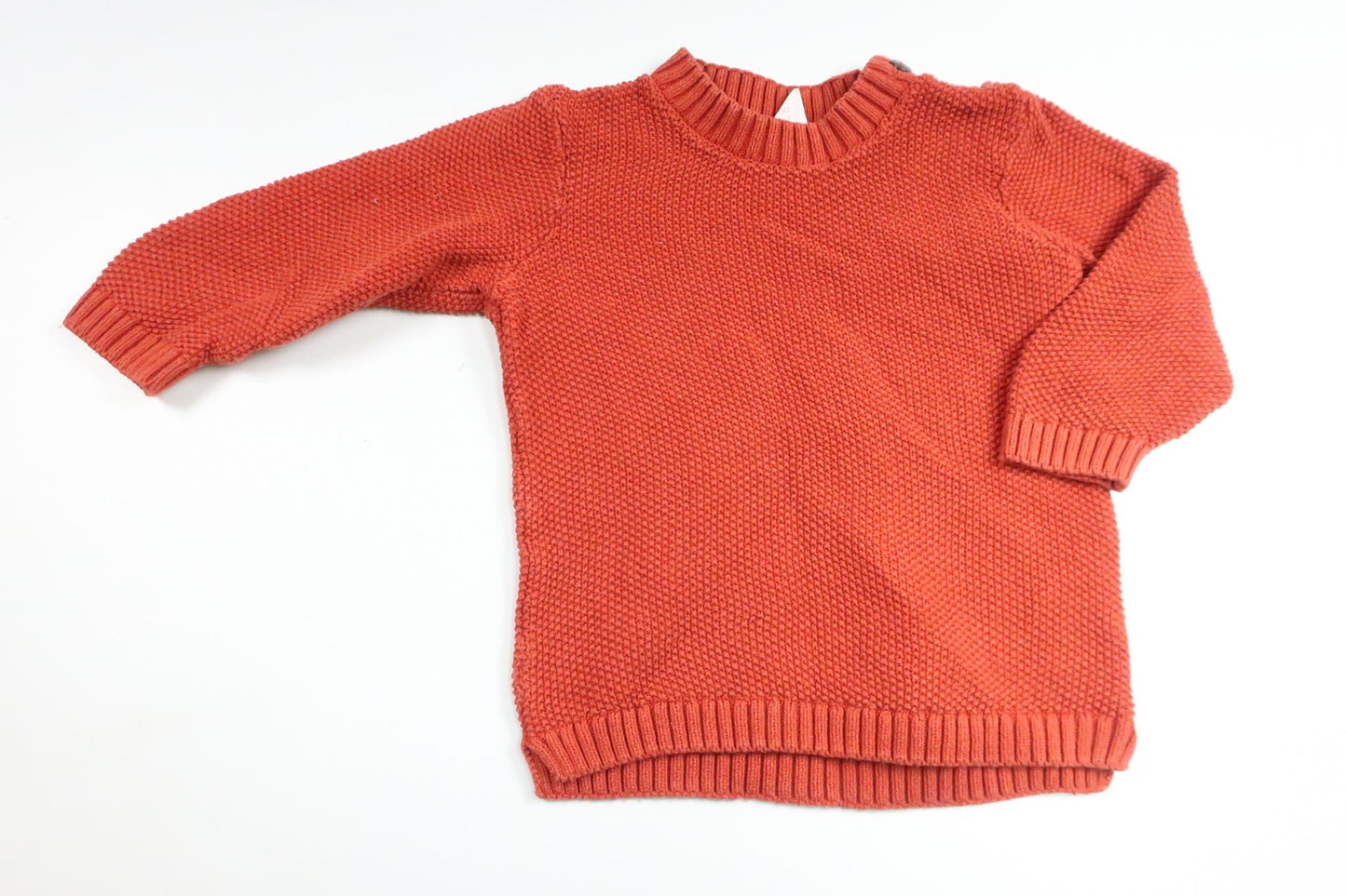 Strikket sweater fra H&M - Størrelse 86 - Orange
