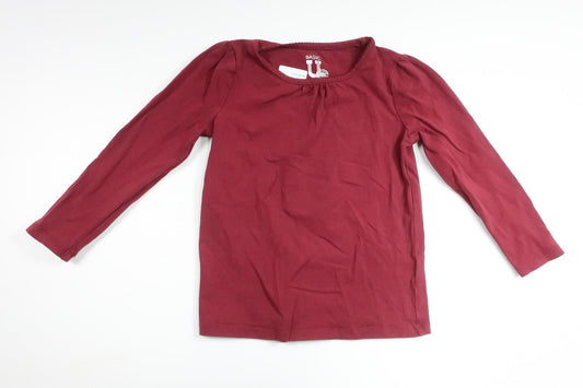 Sweater fra Basic U - Størrelse 98/104 - Bordeauxrød