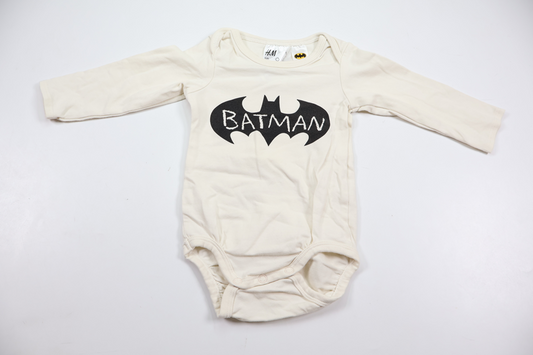 Bodysuit med Batman fra H&M - Størrelse 62 - Hvid