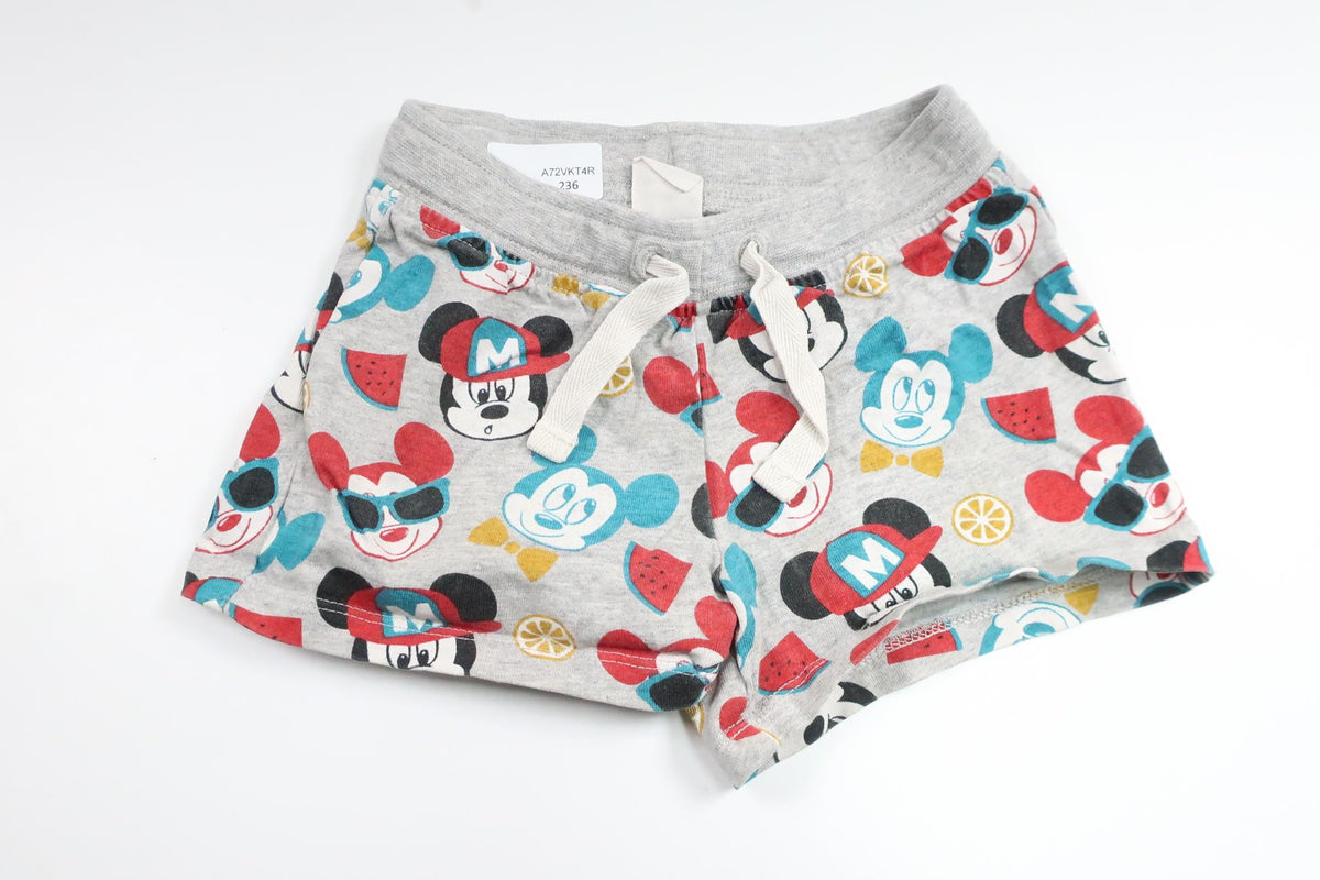 Shorts med Mickey Mouse fra H&M - Størrelse 80 - Grå