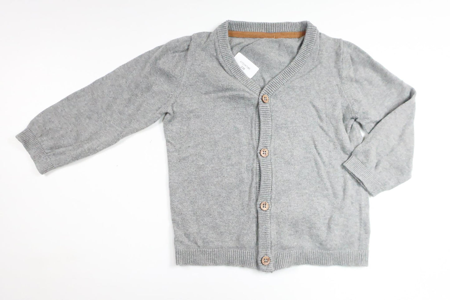 Strikket cardigan fra H&M - Størrelse 86 - Grå