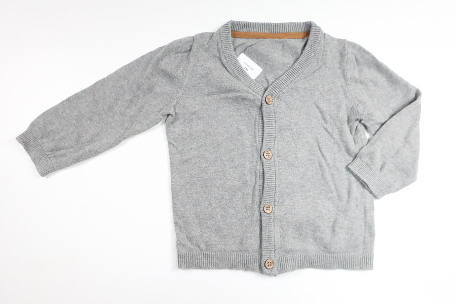 Strikket cardigan fra H&M - Størrelse 86 - Grå