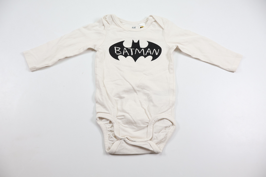Body med Batman fra H&M - Størrelse 68 - Hvid