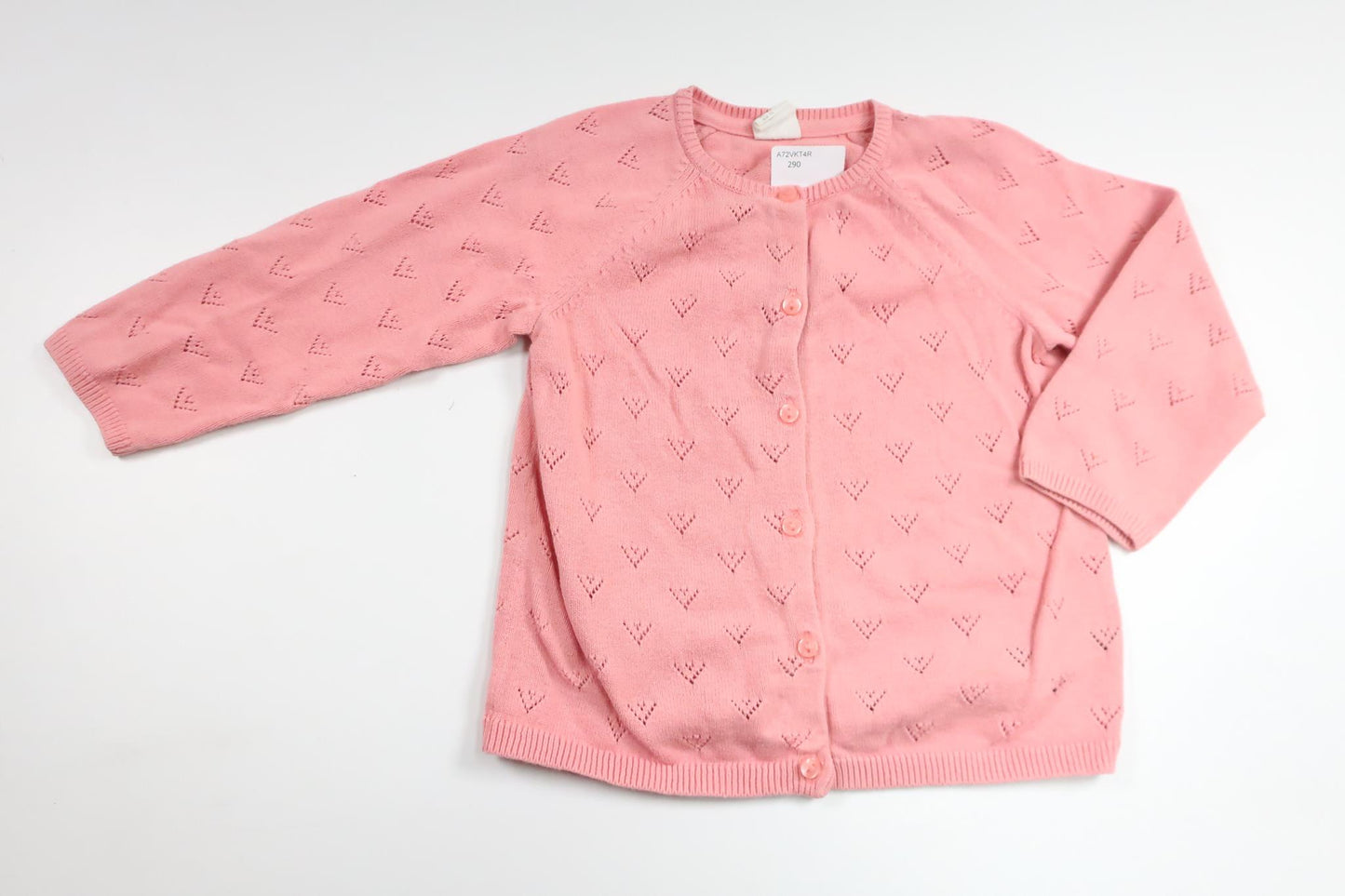 Strikket cardigan fra H&M - Størrelse 86 - Lyserød