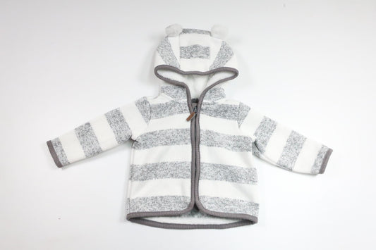 Fleece-hættetrøje fra H&M - Størrelse 62 - Grå