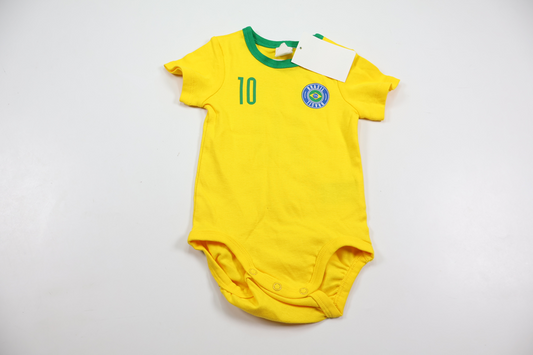 Body "Brasilien" fra H&M - Størrelse 68 - Gul