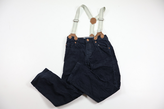 Hängselbyxor från H&M - Storlek 104 - Marinblå