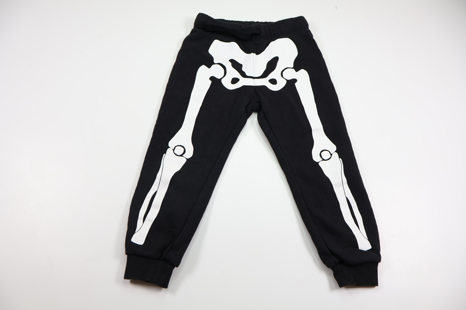 Bukser "Skelet" fra H&M - Størrelse 98/104 - Sort