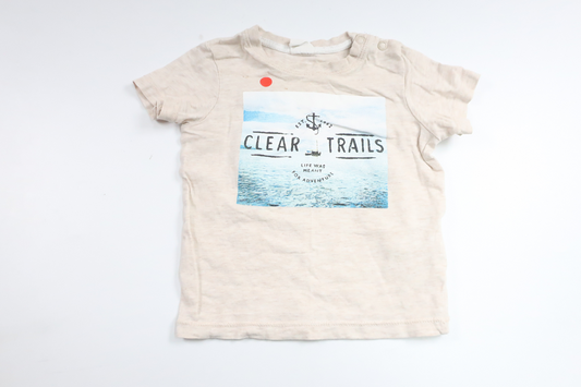 T-shirt fra H&M - Størrelse 68 - Beige