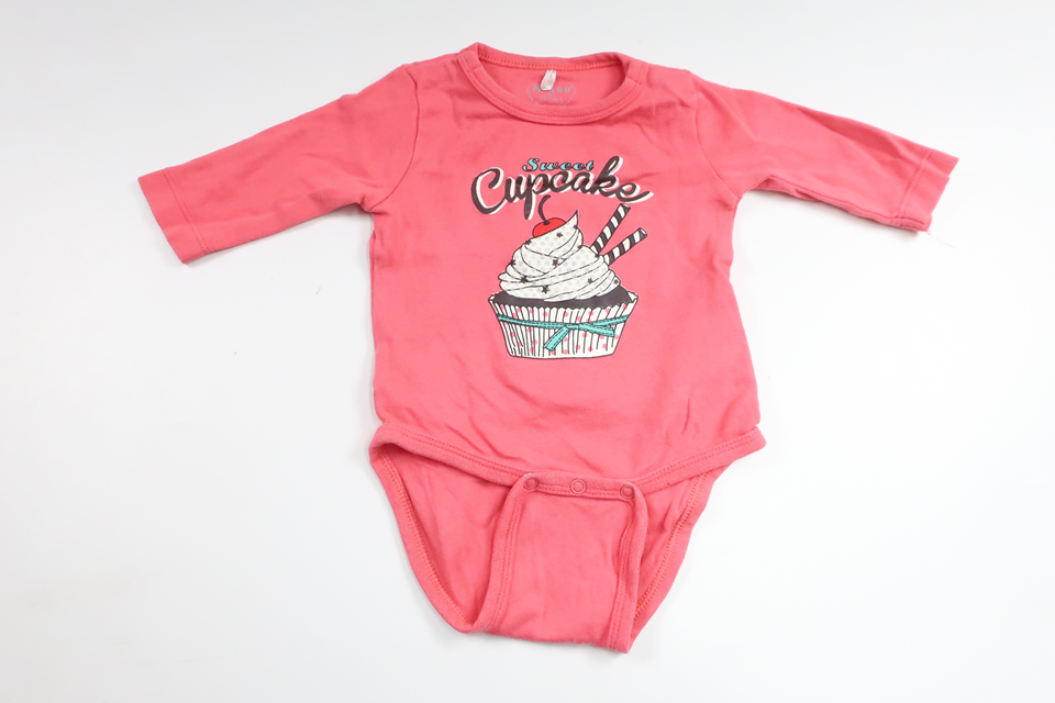 Bodysuit med Cupcake fra MeToo - Størrelse 56 - Pink