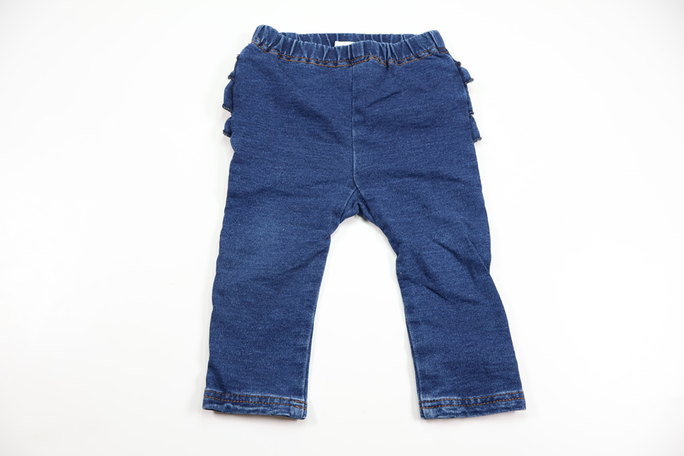Bukser med flæse fra Lindex - Størrelse 68 - Denim