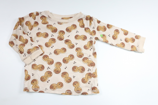 Pyjamastrøje med bamser fra Ukendt - Størrelse 86/92 - Beige