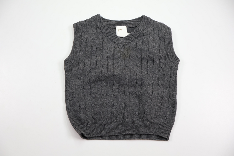 Strikket vest fra H&M - Størrelse 62 - Grå