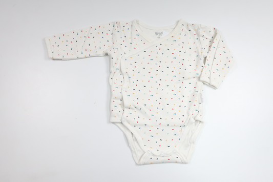 Wrap-body fra Newborn - Størrelse 68 - Hvid