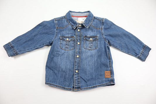 Skjorte fra H&M - Størrelse 74 - Denim