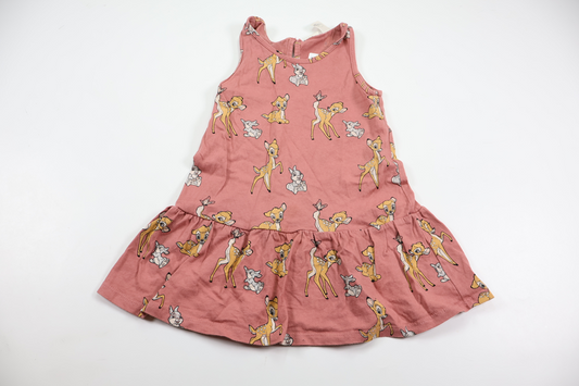 Kjole med Bambi fra H&M - Størrelse 86 - Rosa