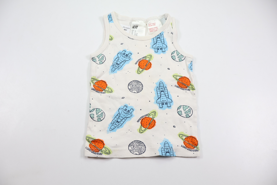 Tanktop fra H&M - Størrelse 92 - Hvid