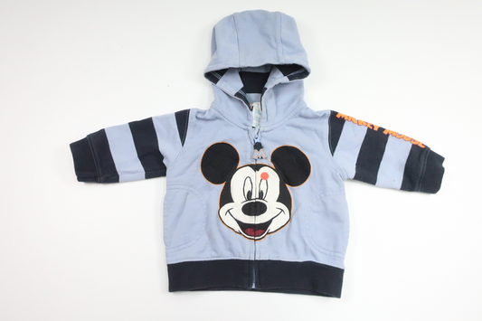 Disney Mickey Mouse Hættetrøje - Størrelse 68 - Blå
