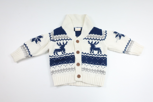 Strikket sweater fra Lindex - Størrelse 68 - Hvid