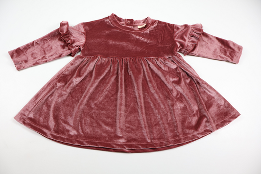 Velourkjole fra Uniq Baby - Størrelse 74 - Rosa