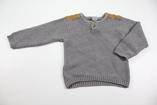 Striktrøje fra Tex Baby - Størrelse 80/86 - Grå