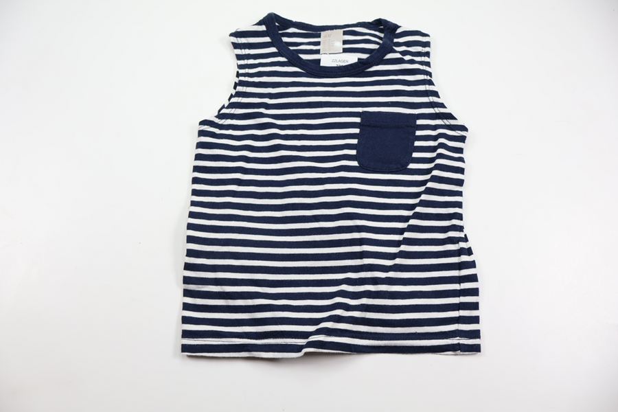 Stribbet top fra H&M - Størrelse 86 - Marineblå
