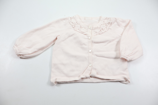 Strikket cardigan fra H&M - Størrelse 68 - Lyserød