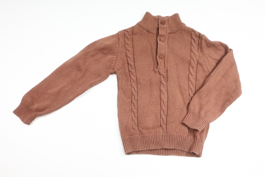 Strikket cardigan fra Snoozy - Størrelse 110/116 - Brun