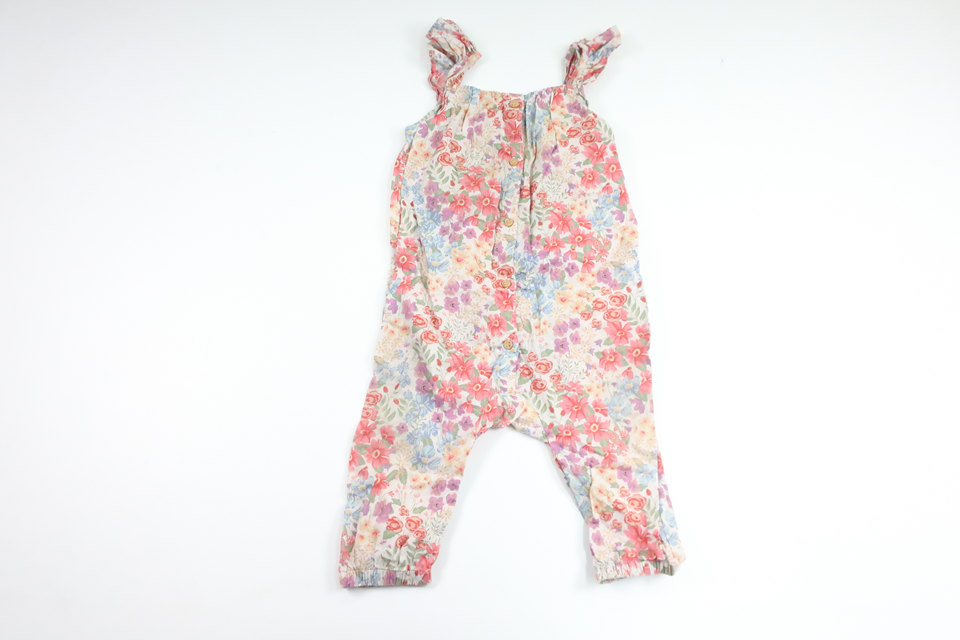 Blomsterjumpsuit fra H&M - Størrelse 74 - Multifarvet