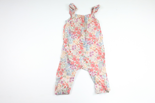 Blomsterjumpsuit fra H&M - Størrelse 74 - Multifarvet