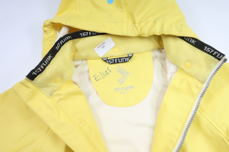 Regnjakke fra Funk - Størrelse 90 - Gul
