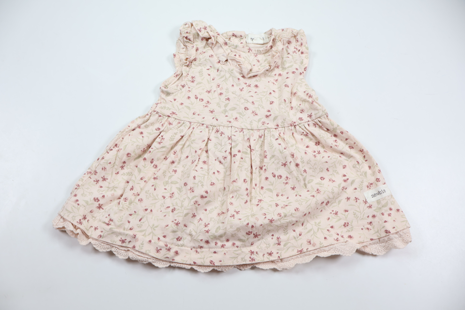 Blommig klänning från Newbie - Storlek 62 - Rosa