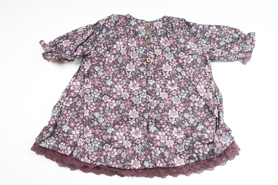 Blomsterkjole fra Newbie - Størrelse 62 - Lilla