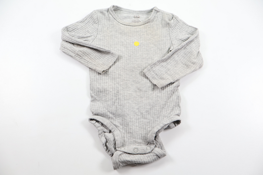 Ribbet bodysuit fra H&M - Størrelse 74 - Grå