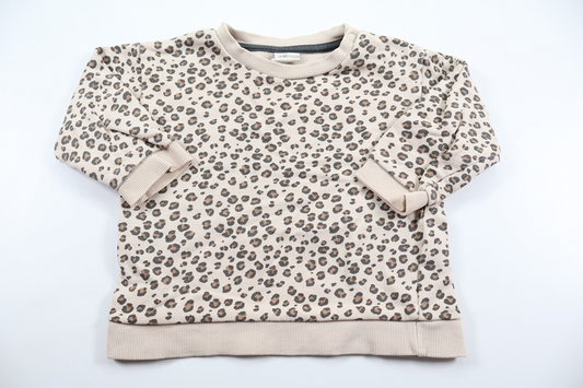Leopardprintet sweater fra H&M - Størrelse 74 - Beige