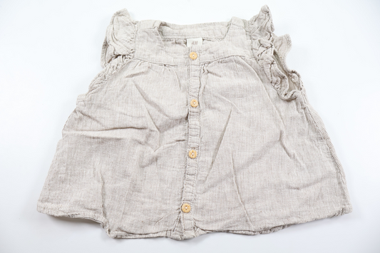 Tunika i 55% hør fra H&M - Størrelse 74 - Beige