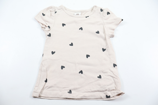T-shirt fra H&M - Størrelse 74 - Beige