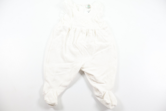Fleece-heldragt fra Baby Friend - Størrelse 56/62 - Hvid