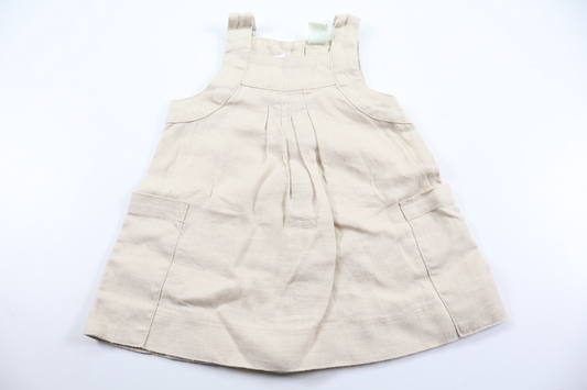Kjole i 100 % hør fra Parvel - Størrelse 62/68 - Beige