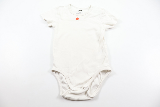 Bodysuit fra H&M - Størrelse 80 - Hvid