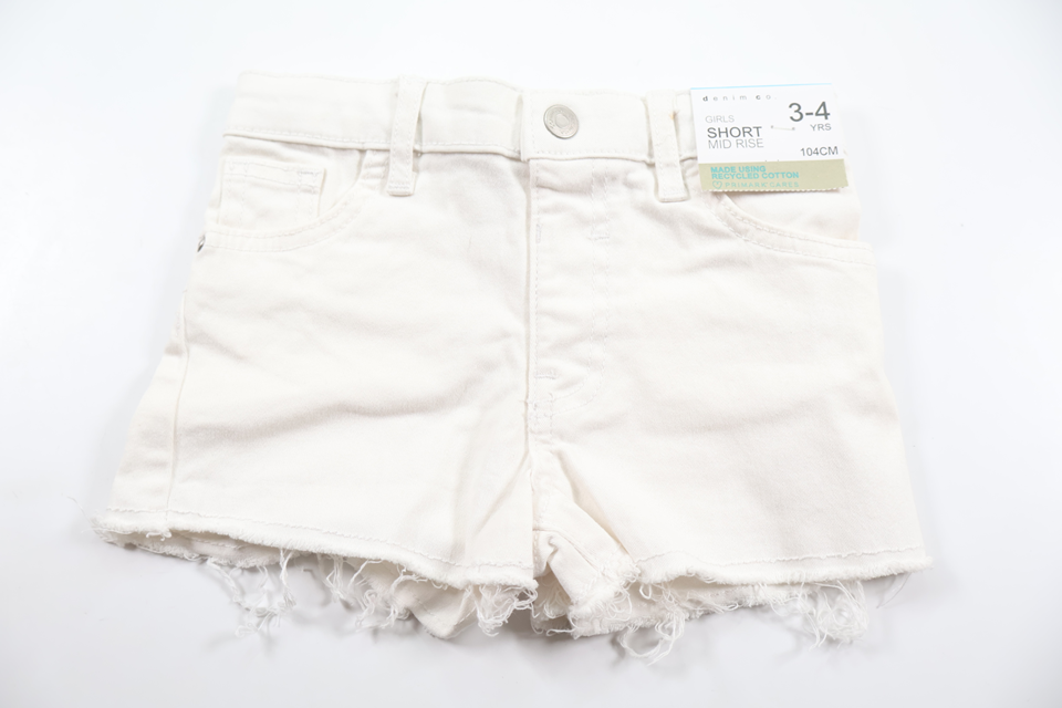 Jeansshorts fra Primark - Størrelse 104 - Hvid