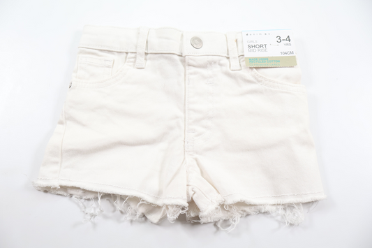 Jeansshorts fra Primark - Størrelse 104 - Hvid