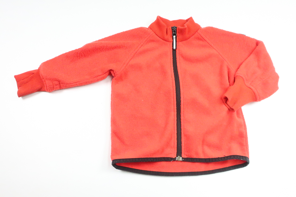 Frottéjakke fra Polarn o. Pyret - Størrelse 92 - Rød