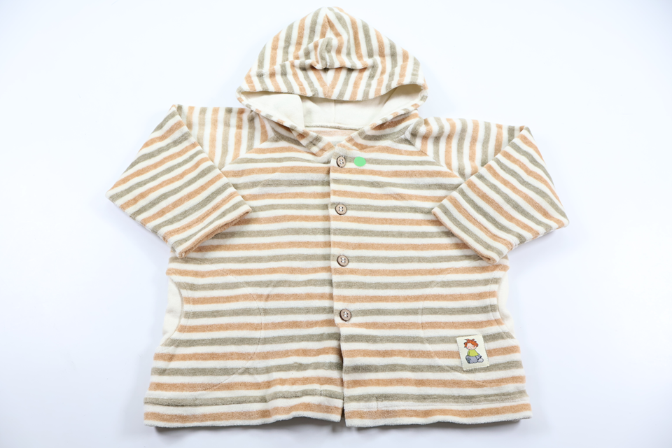Fleece-munketrøje fra Mini Mundus - Størrelse 70 - Beige
